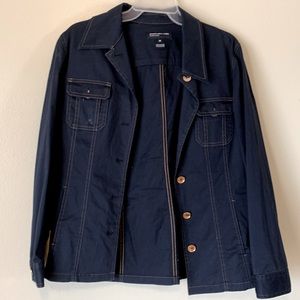 Jean jacket worn once jones New York fitted